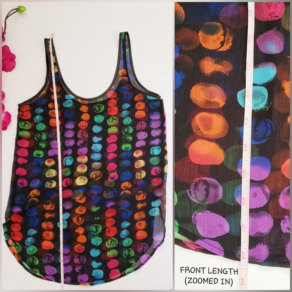 PJK Patterson J. Kincaid Sheer Polka Dot Top - Picture 8 of 8